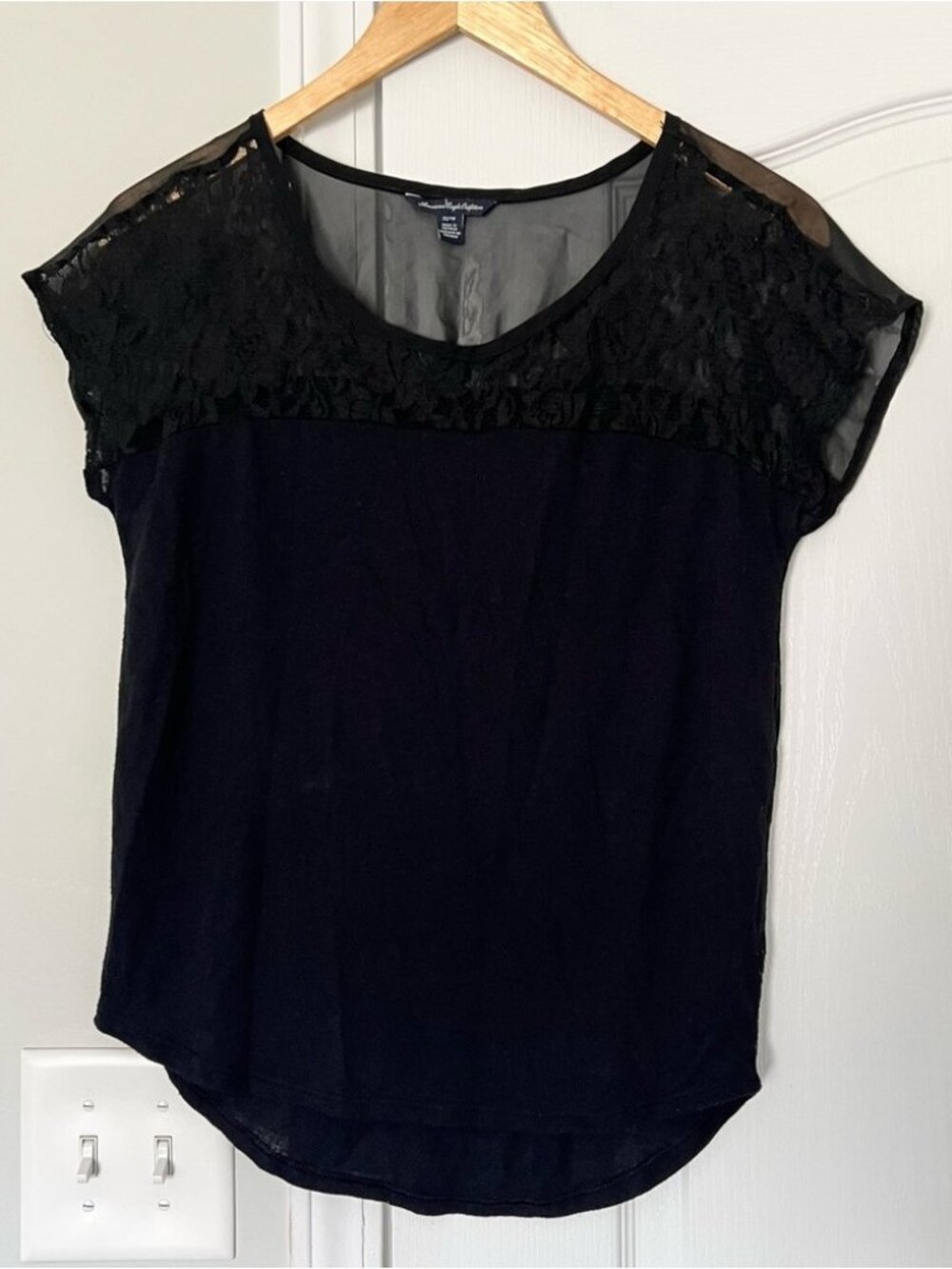 Black Lace Top - XS